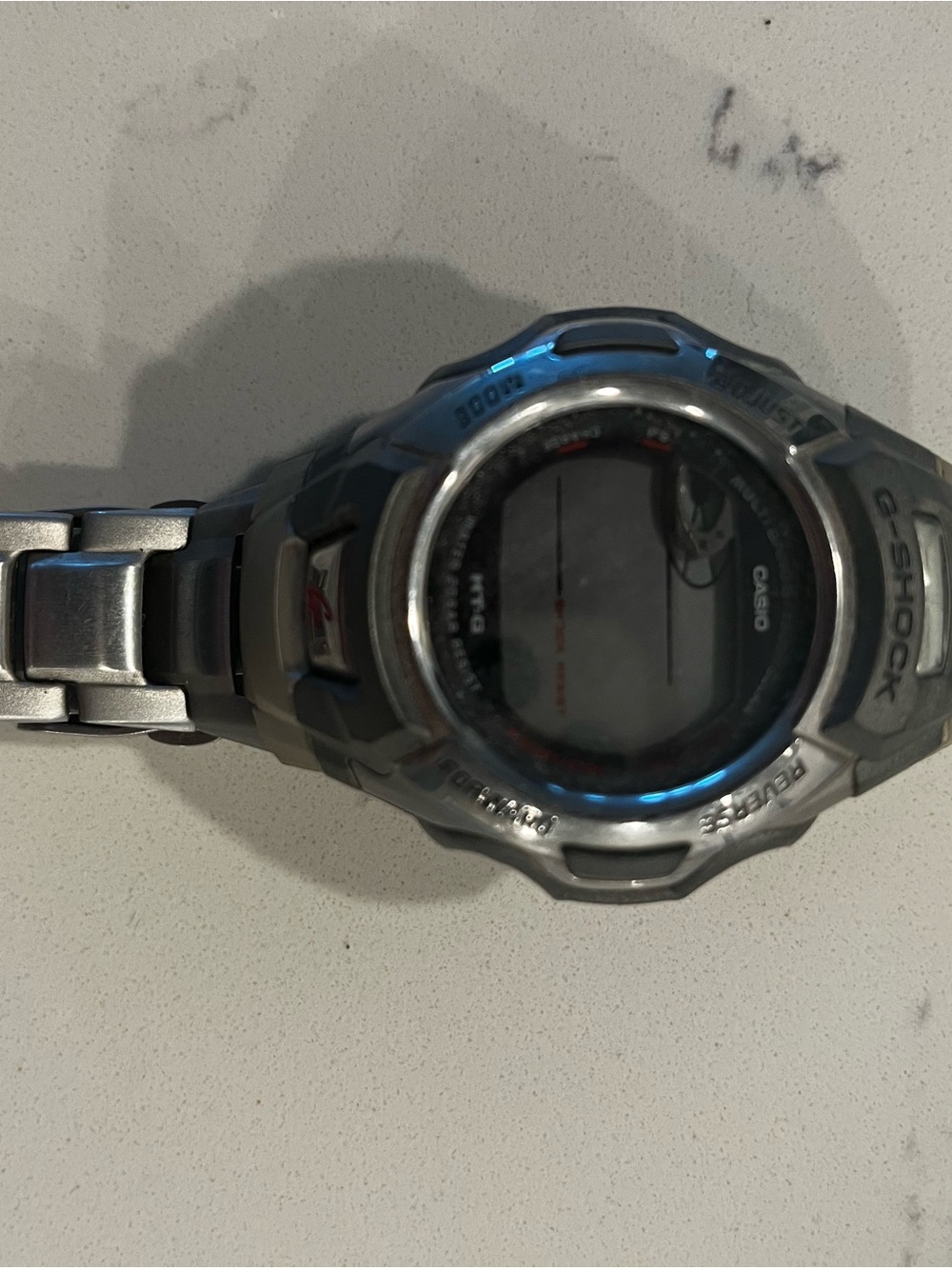 Casio G-Shock Silver and Blue Digital Watch